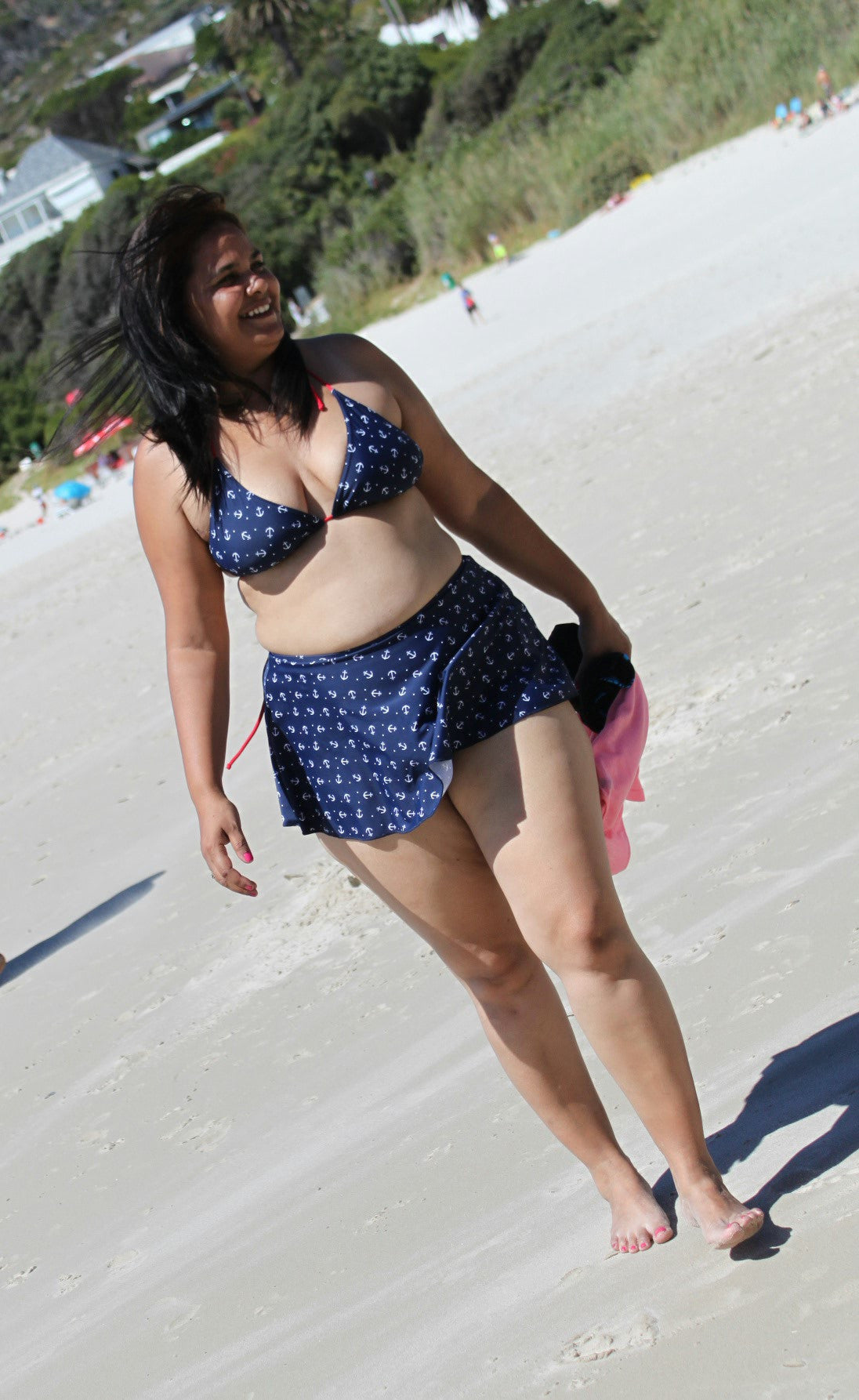 Anchors Swim Skirt - Attached Panty