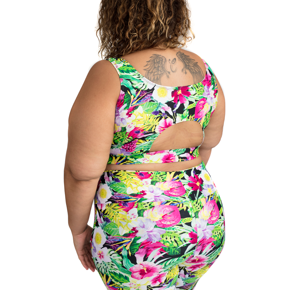Relaxed Fit Crop Top - Tropical Colours